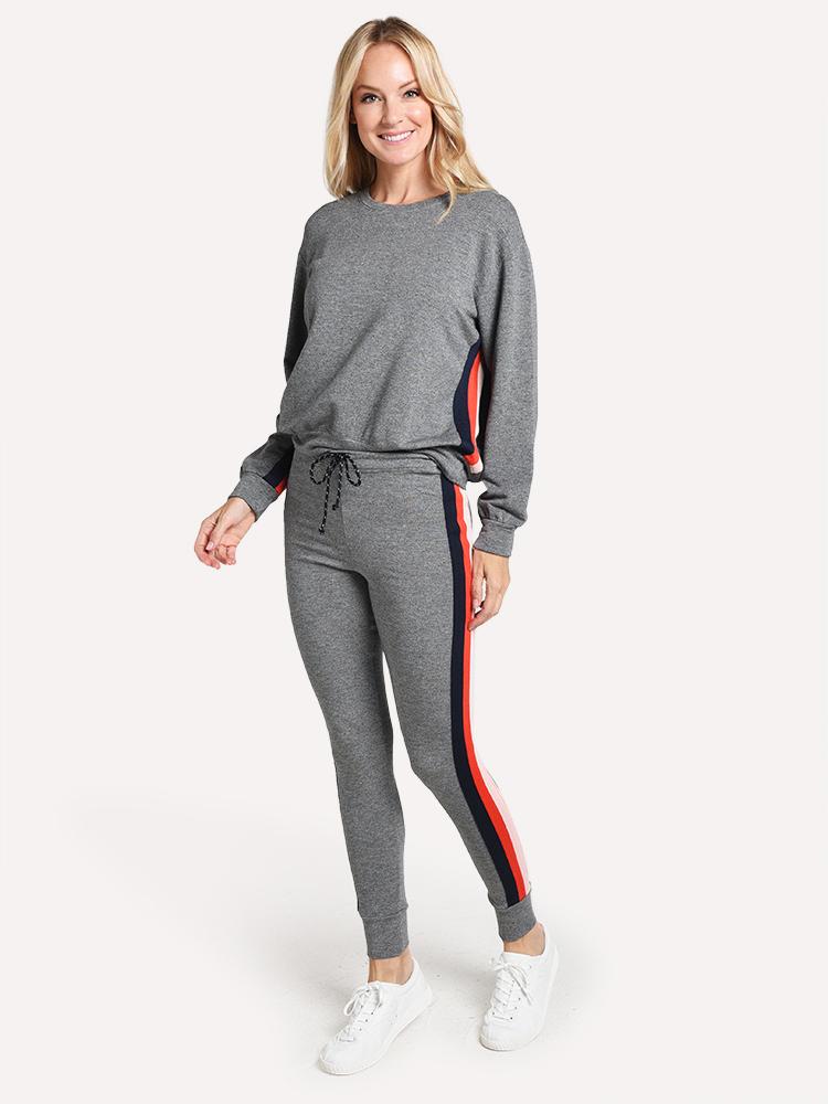 Sundry Skinny Sweatpant with Stripe Trim