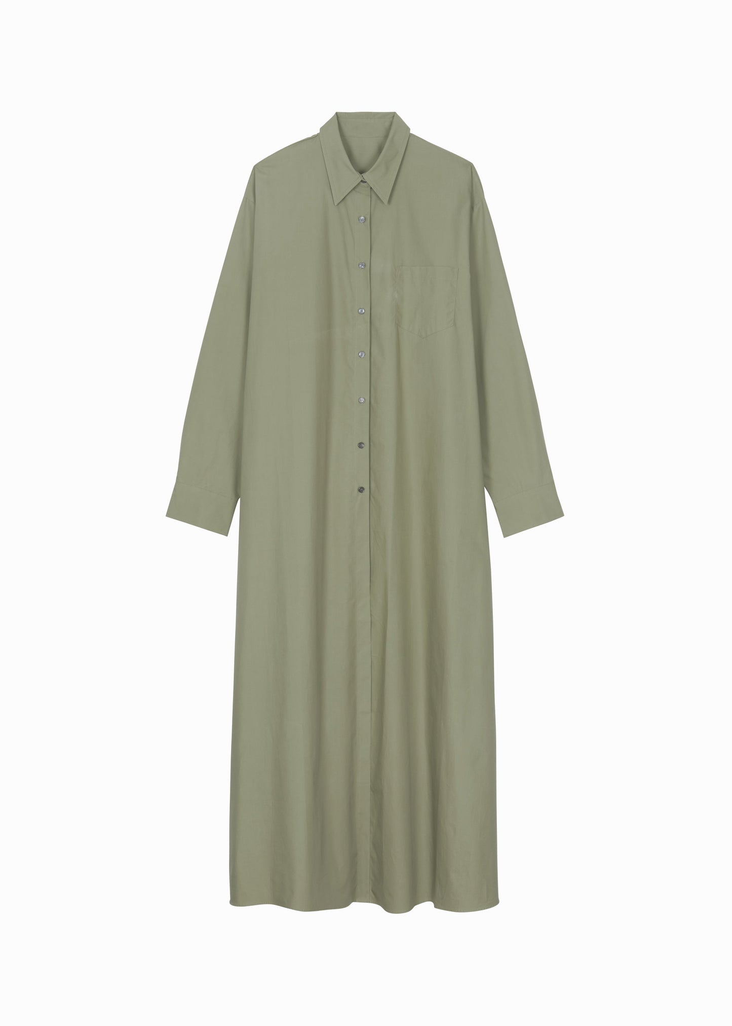 Avery Shirt Dress - Pale Olive