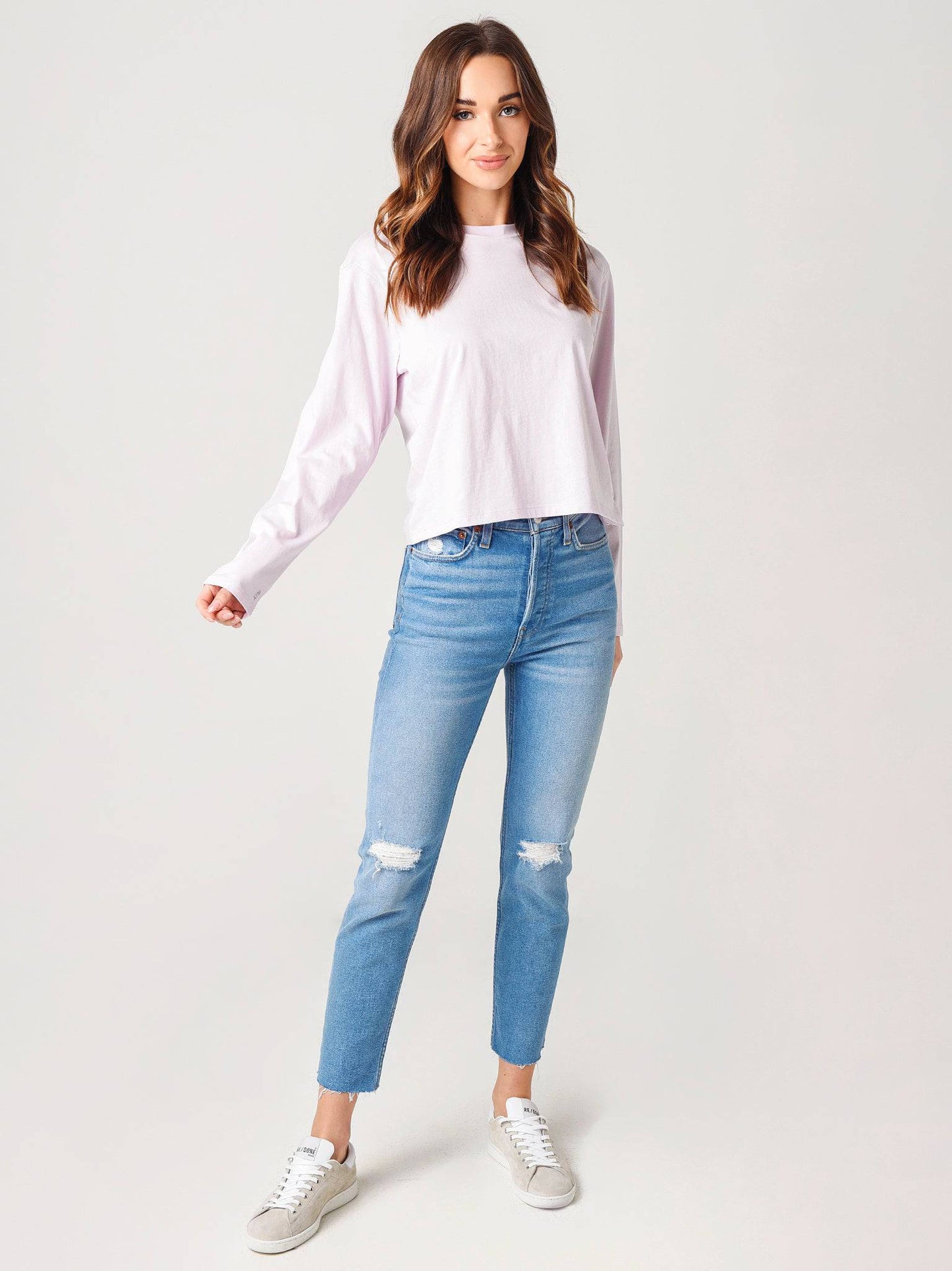 ATM Women's Classic Jersey Long Sleeve Boy Tee
