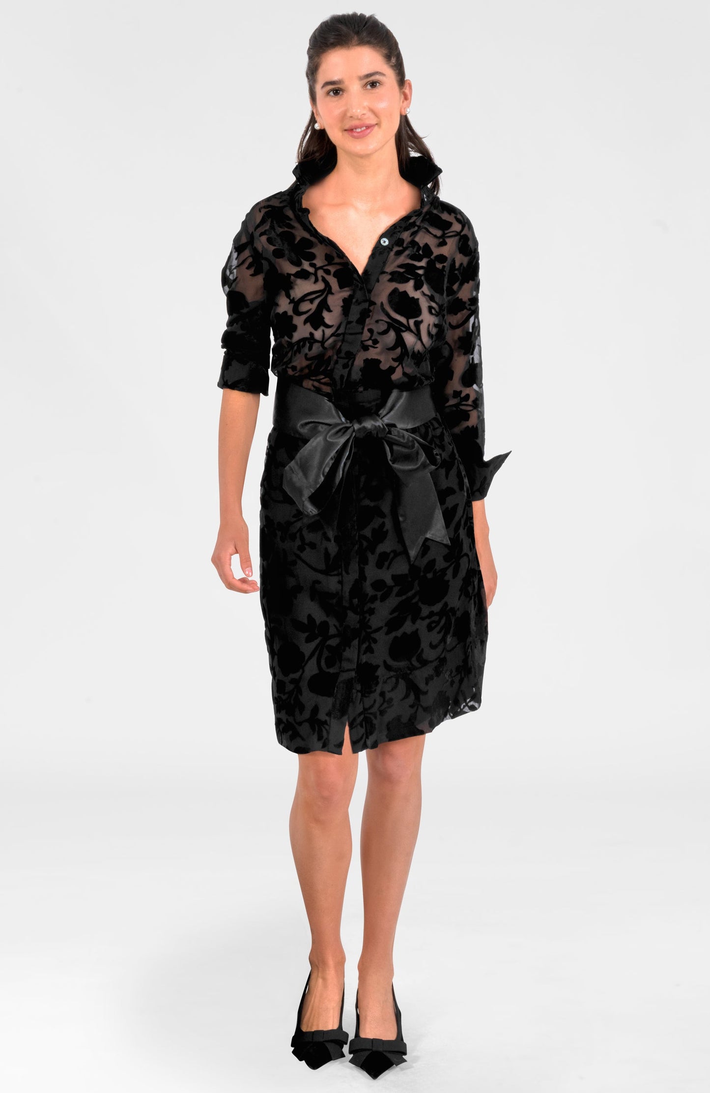 Floral Breezy Dress - Floral Burnout