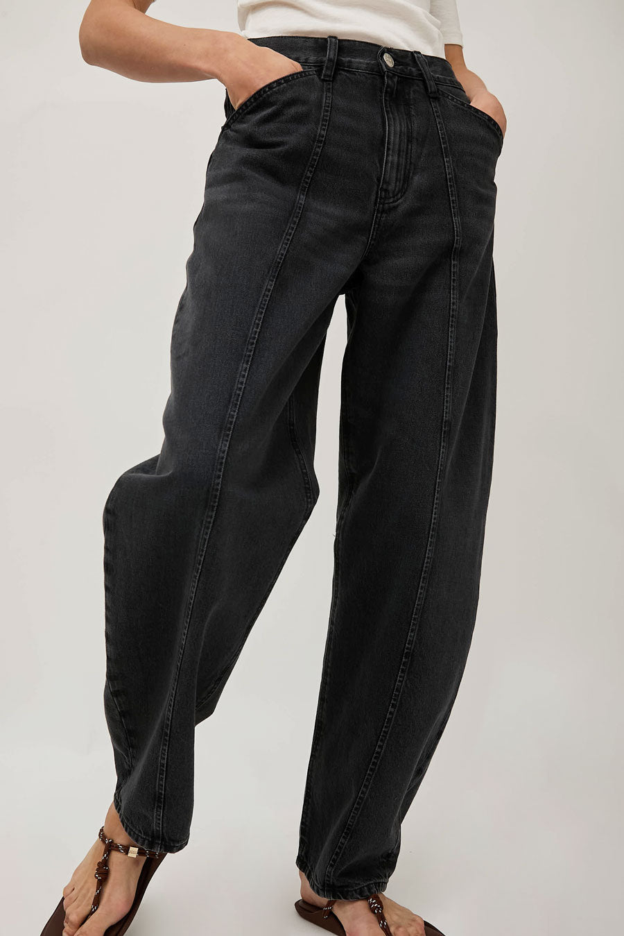 Dala Lido Flat Seam Jean in Hurricane