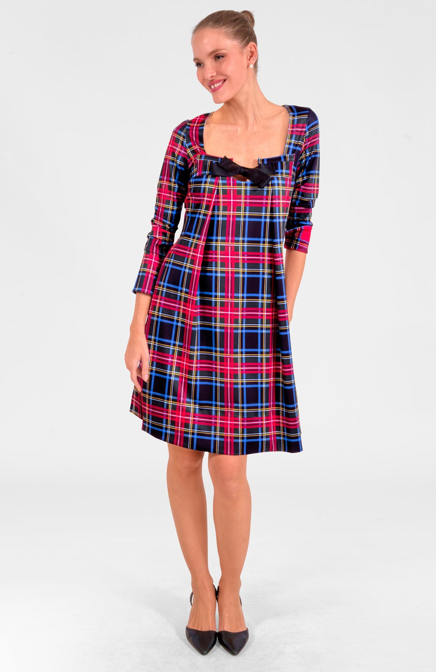 Bowtastic Dress - Stewart Plaid