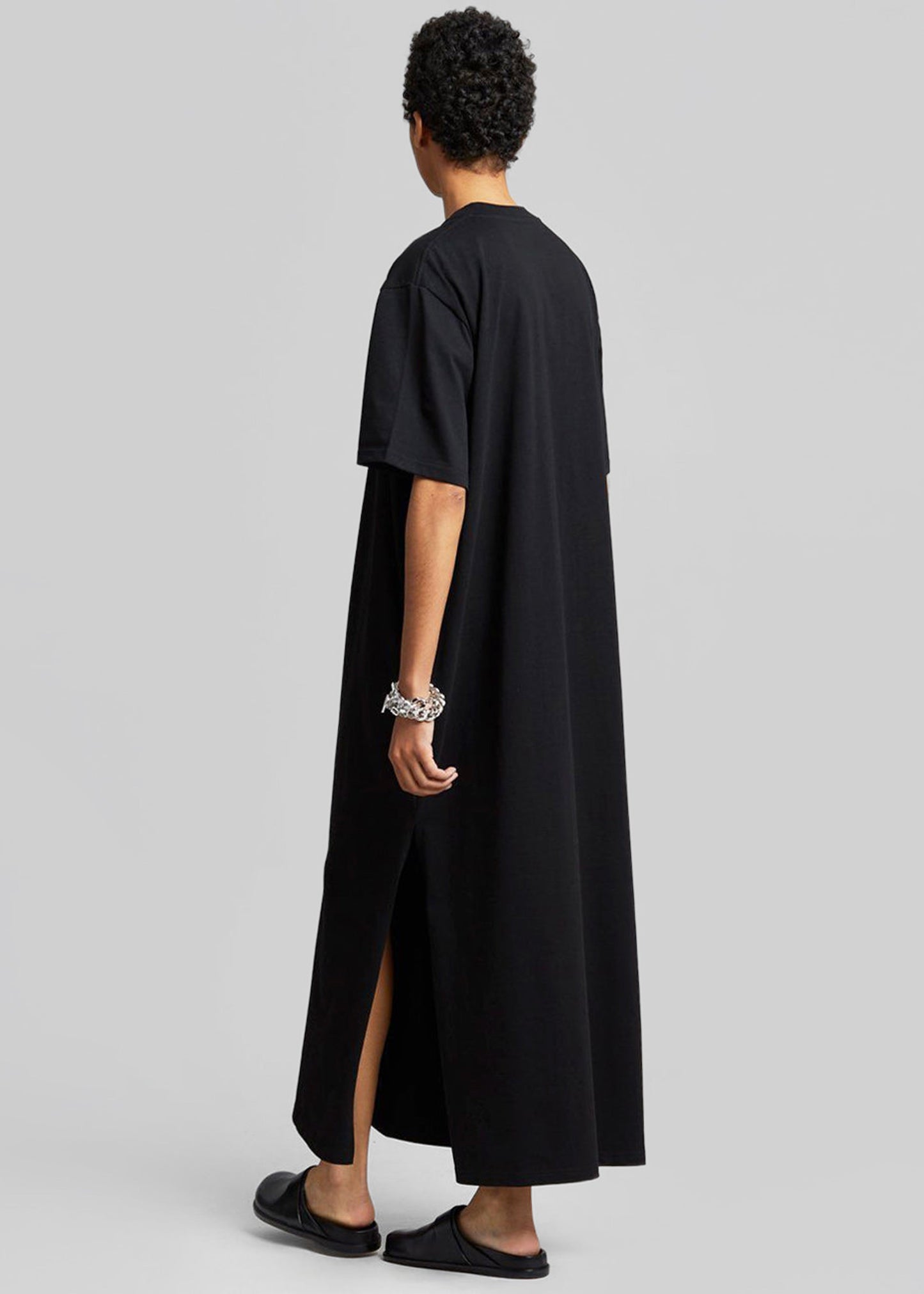 Lou Oversized Tee Dress - Black