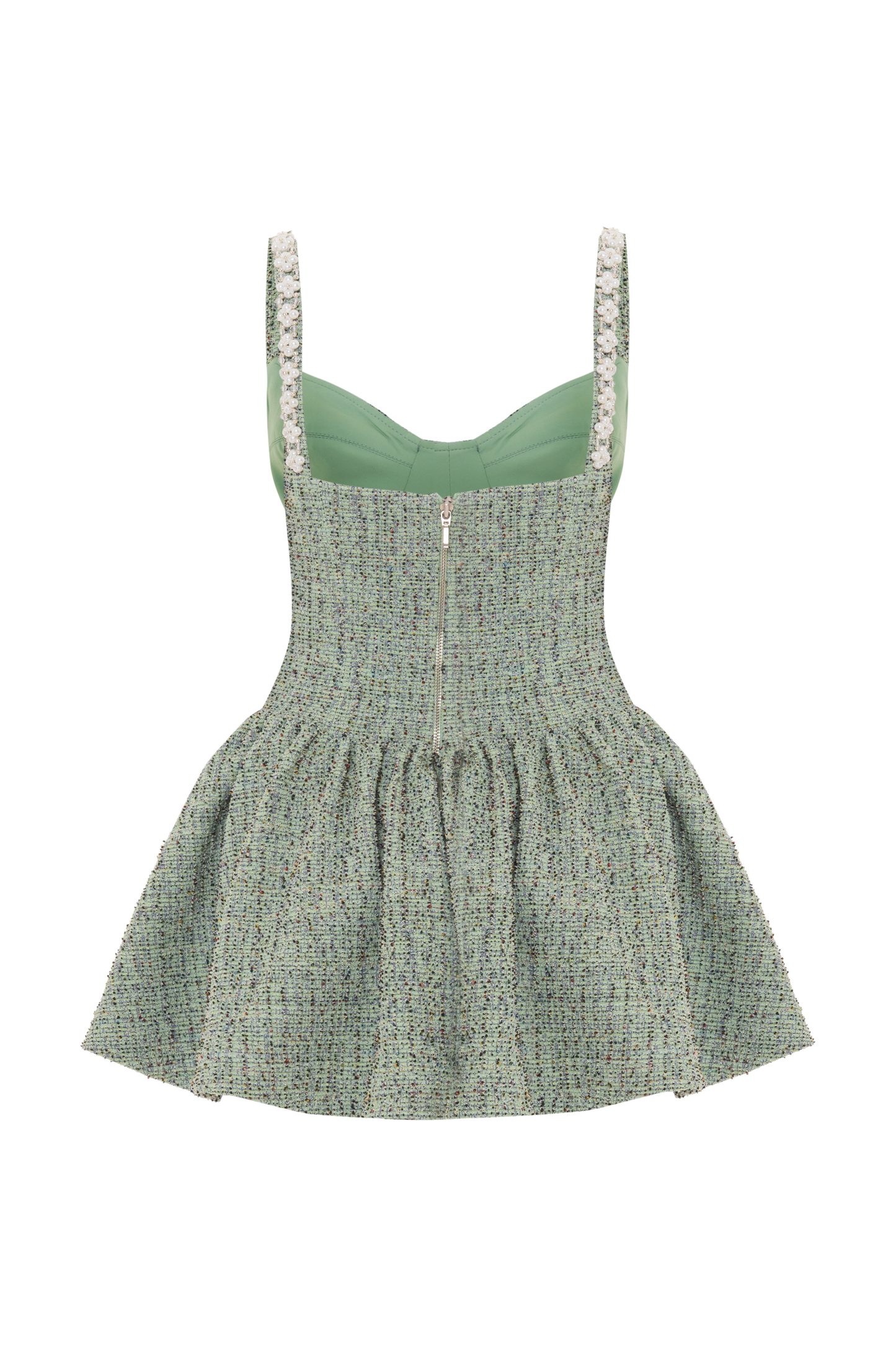 CRYSTAL TWEED MINI DRESS