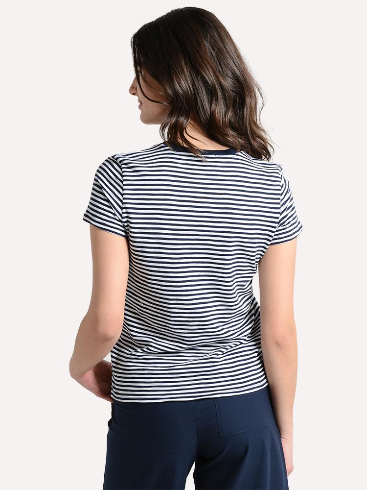 ATM Women's Stripe Jersey Short Sleeve Tee