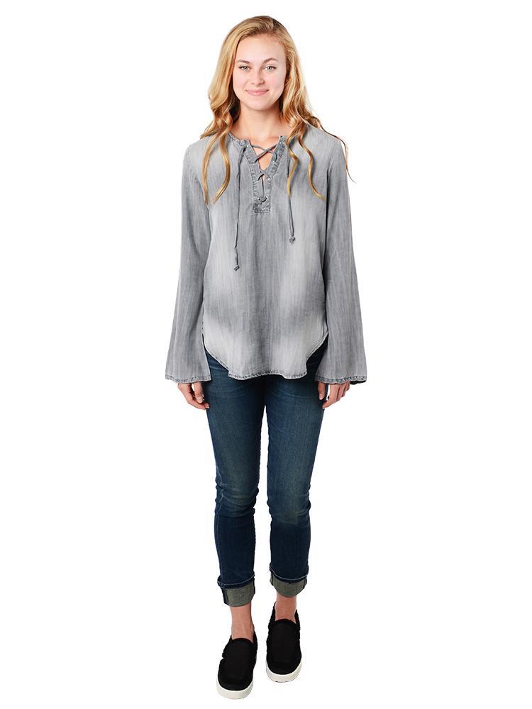 Bella Dahl Bell Sleeve Lace Up Top