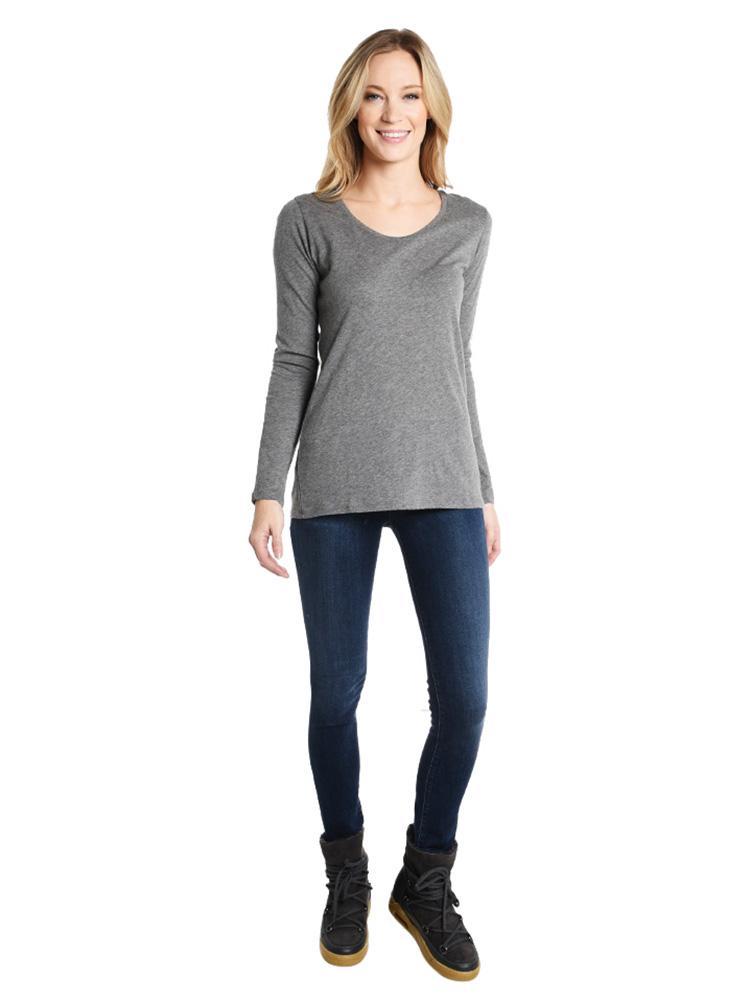 Majestic Cotton Cashmere Scoop Neck Tee