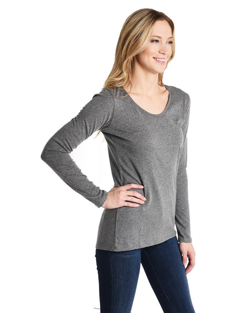Majestic Cotton Cashmere Scoop Neck Tee