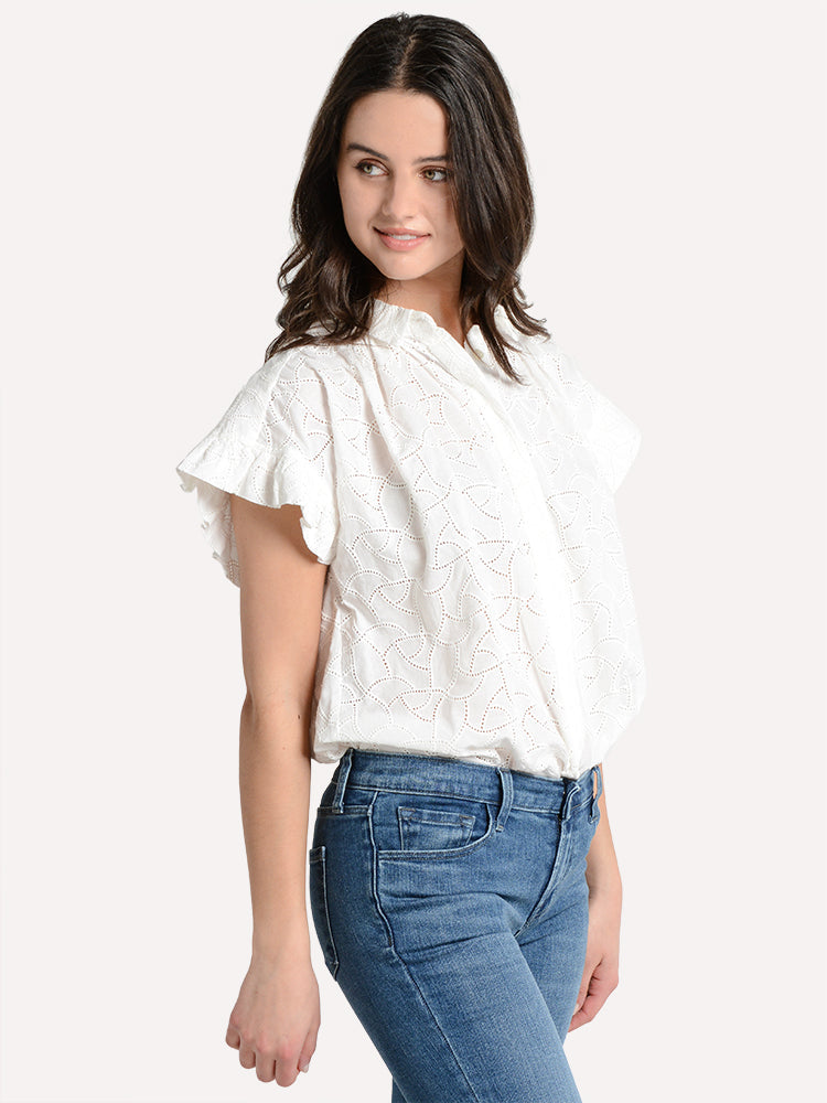Trovata Marianne Ruffle Sleeve Top