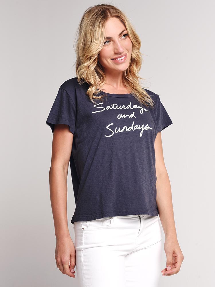 Sundry Vintage Saturday & Sunday Tee