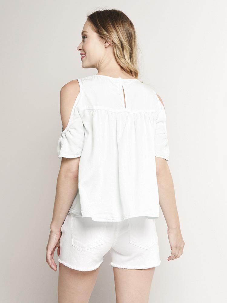 Glam Tencel Cold Shoulder Top