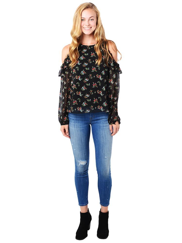 Current Air Cold Shoulder Top