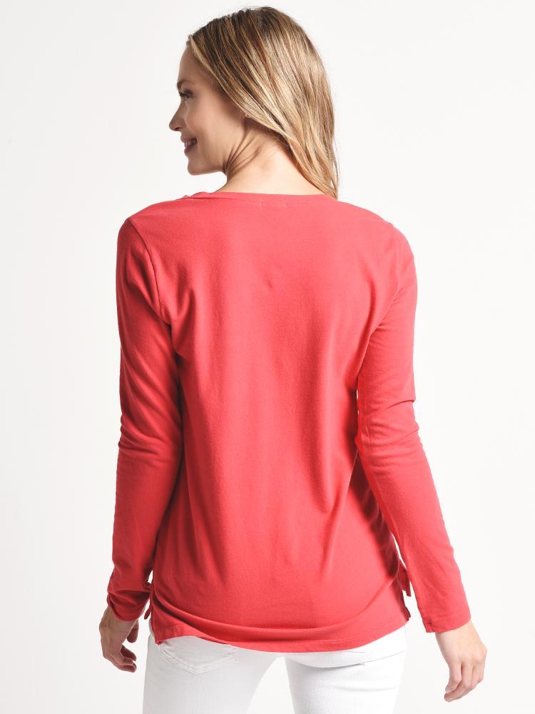 Dylan Effortless Long Sleeve V Neck Tee