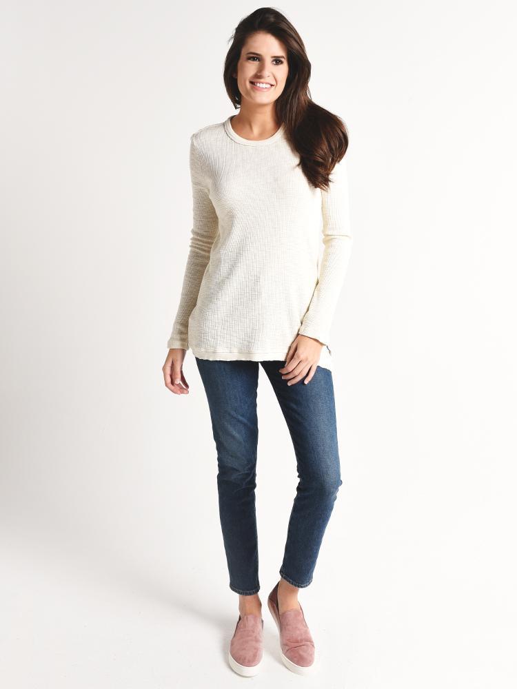 Dylan Women's Soft Slub Long Asymetrical Tunic