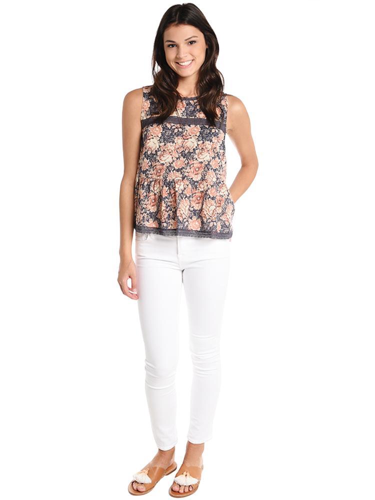 Current Elliot The Peplum Lace Tank