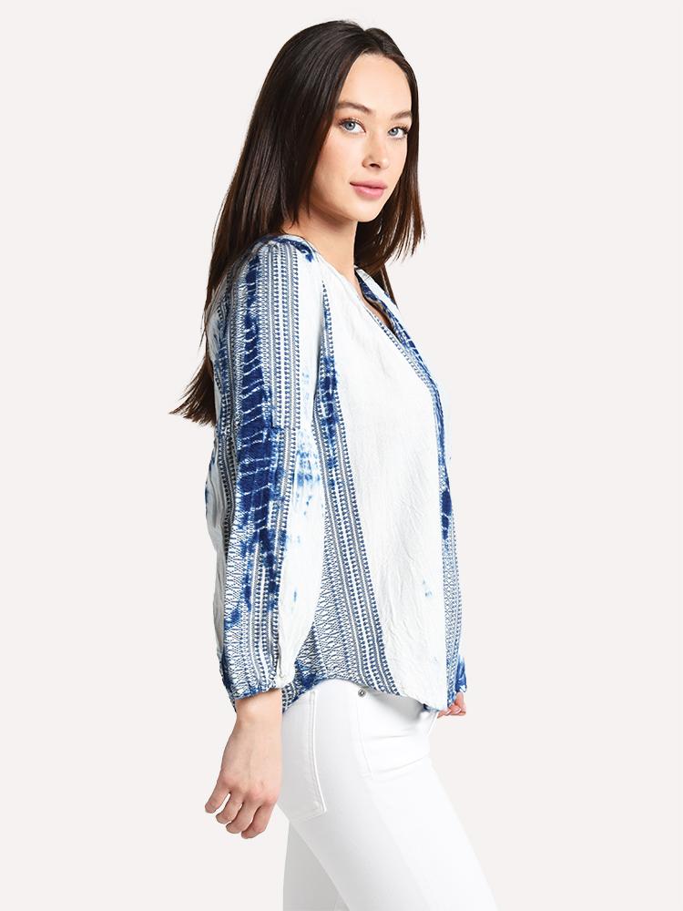 Dylan Embroidery & Tie Dye Indigo Tunic