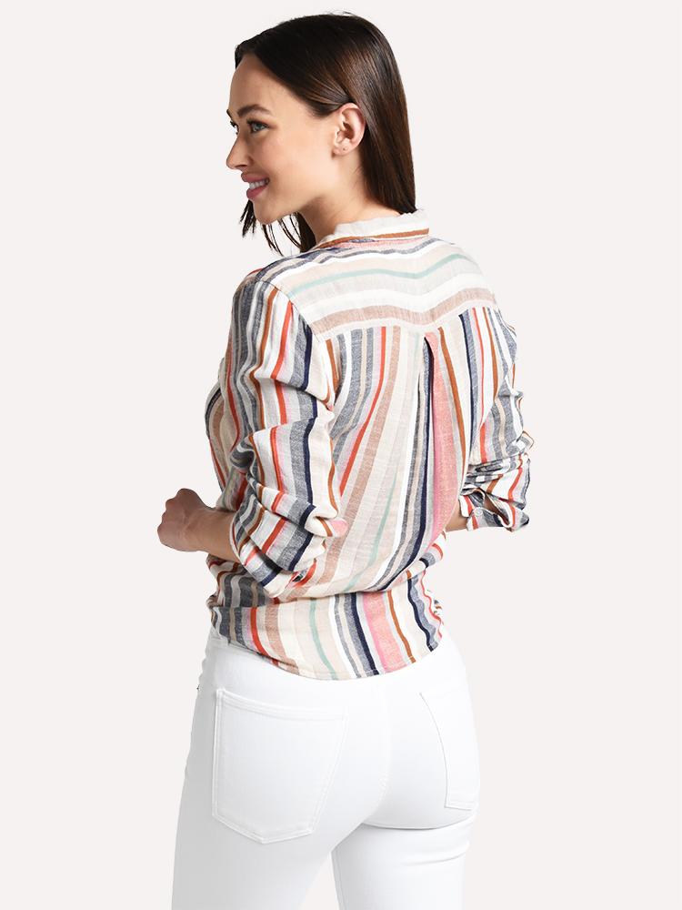 Dylan Cotton & Sand Stripe Shirt