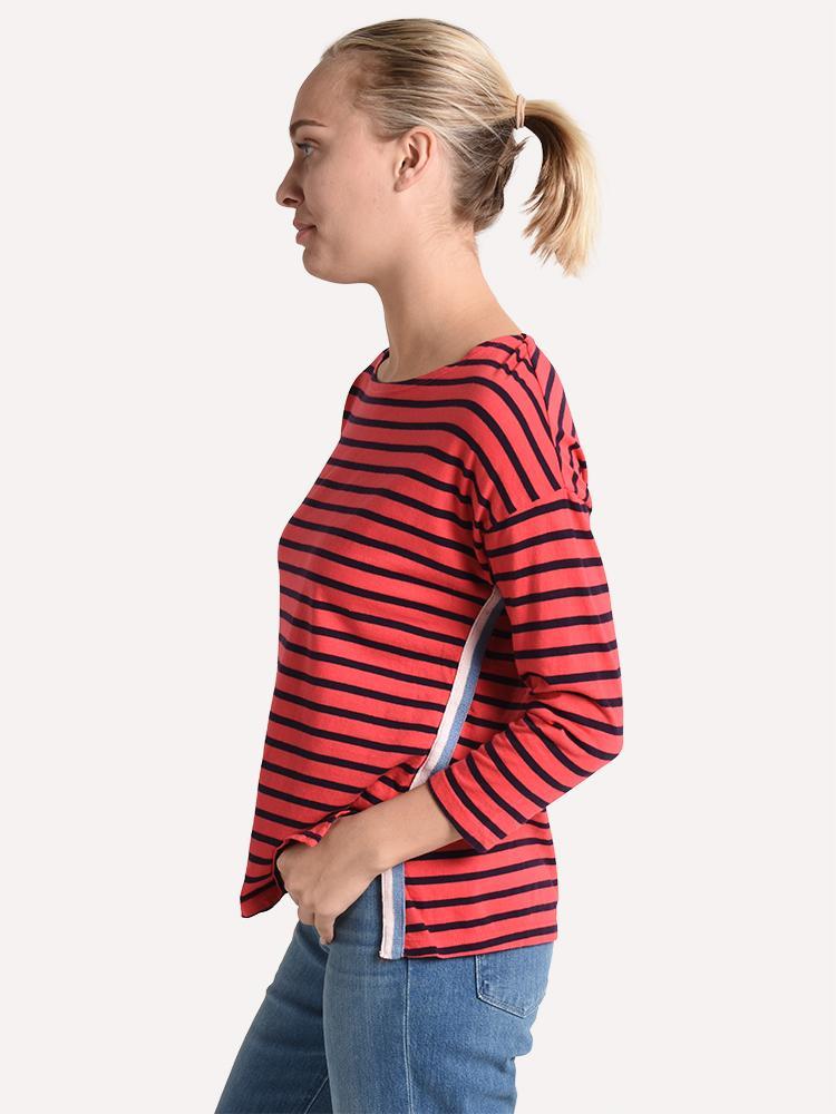 Sundry Maritime Stripes 3/4 Sleeve Tee