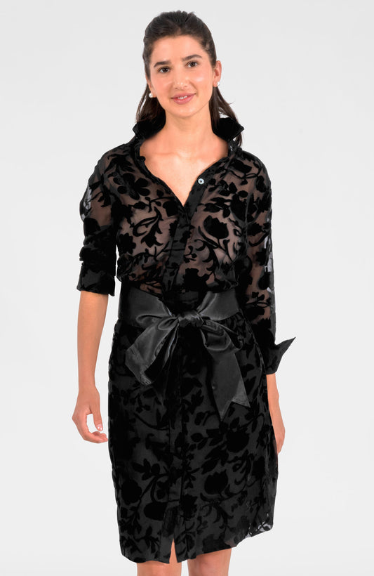 Floral Breezy Dress - Floral Burnout