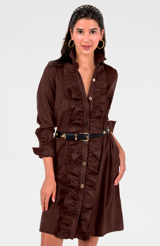 Ruffle Rumble Dress - Ultra Suede