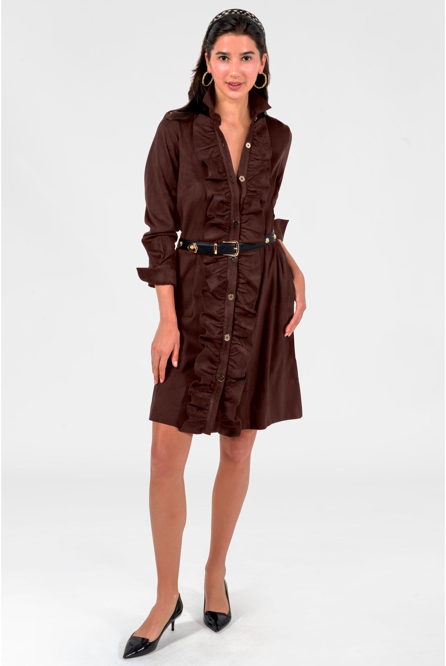 Ruffle Rumble Dress - Ultra Suede