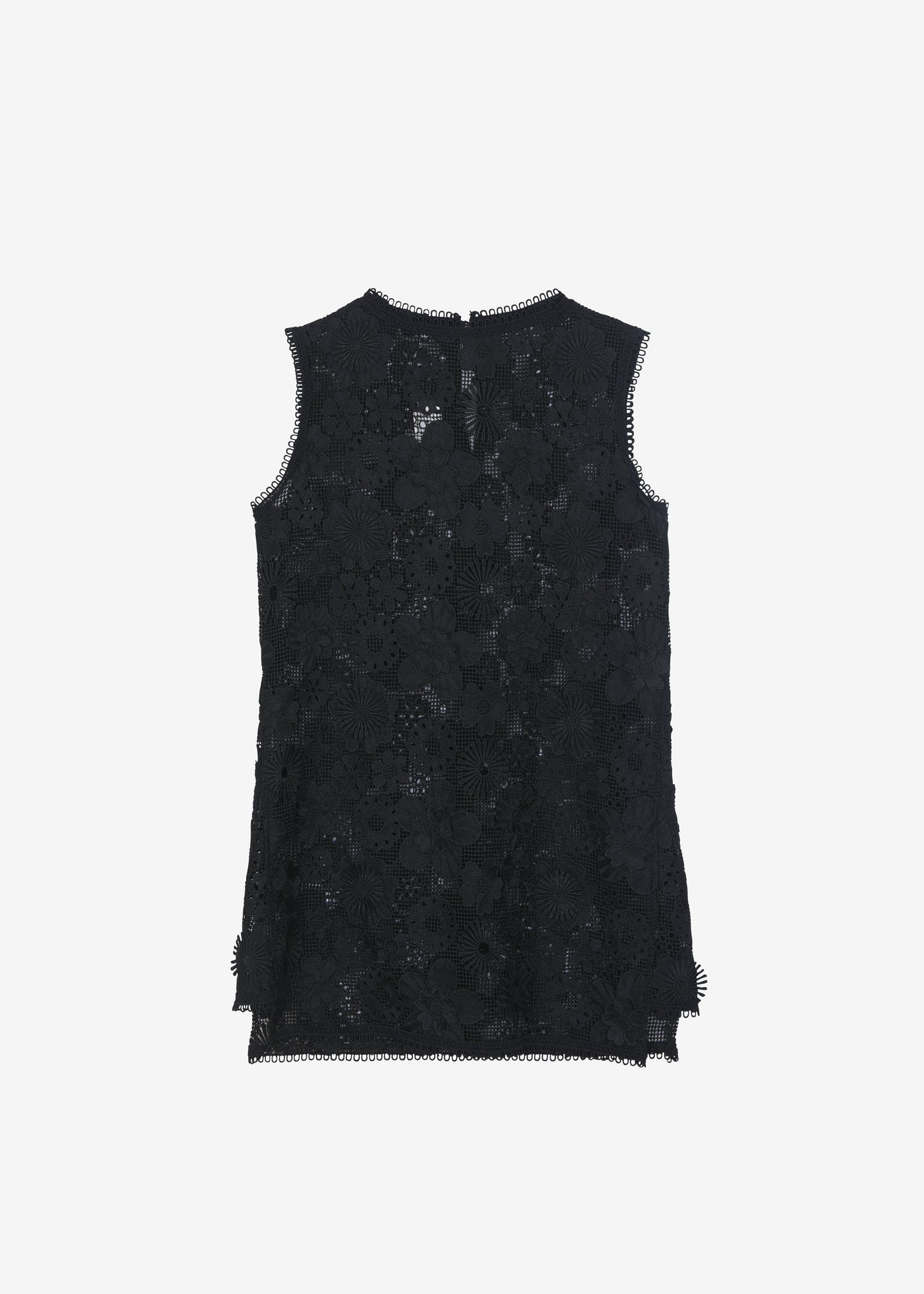 Firenze Floral Lace Mini Dress - Black