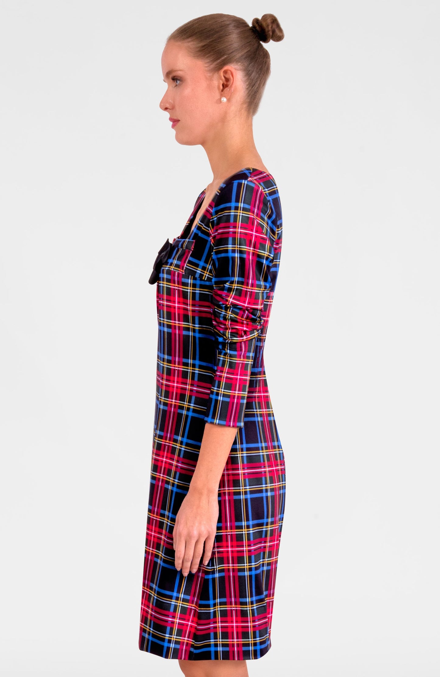Bowtastic Dress - Stewart Plaid