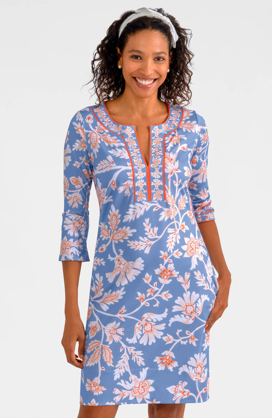 Split Neck Dress - Stunning Stippling