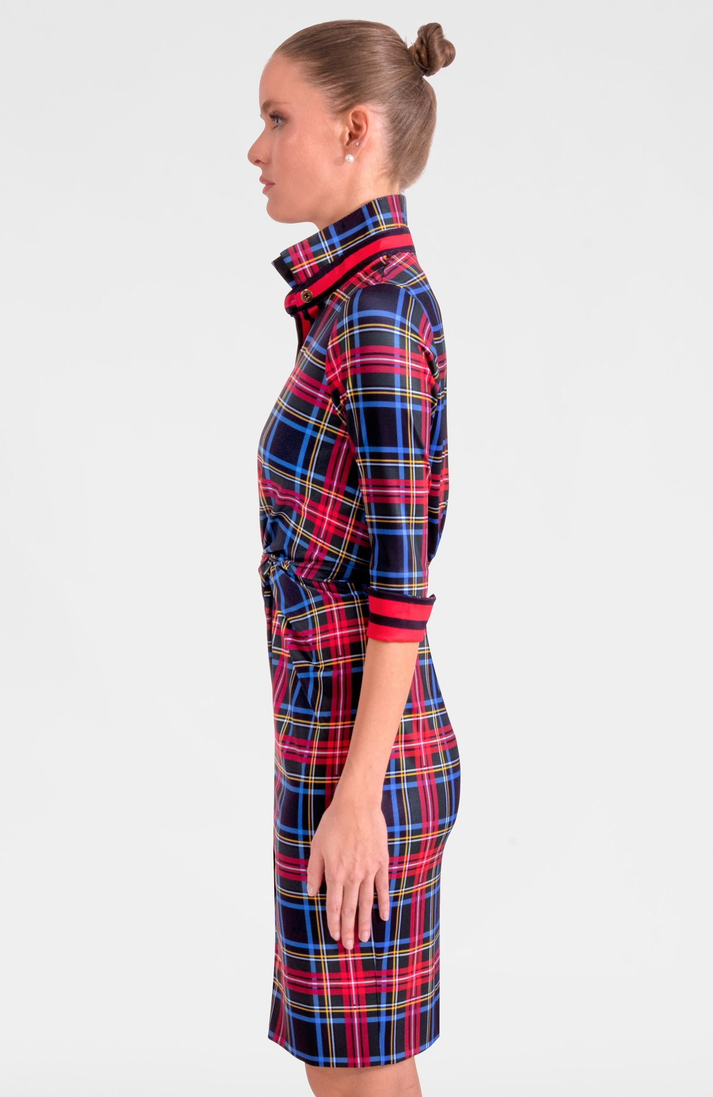 Twist & Shout Dress - Stewart Plaid