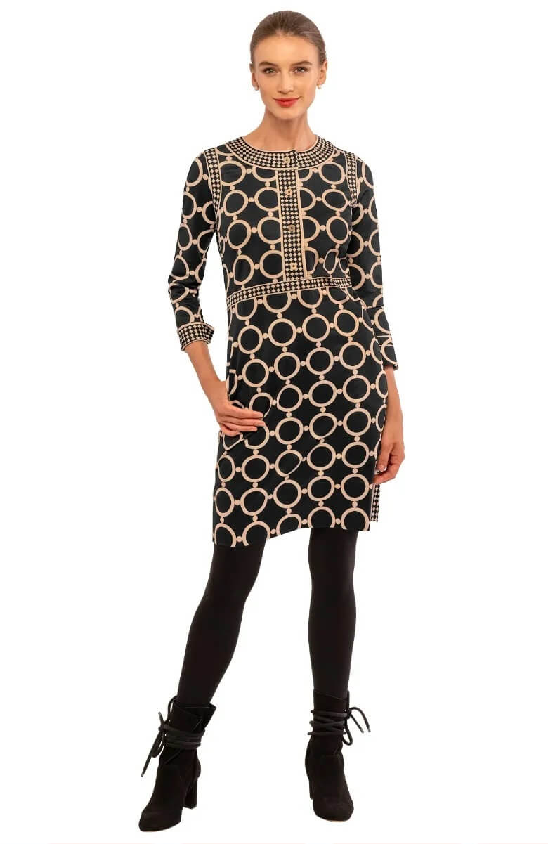Trimmed Up Dress - Dip & Dot