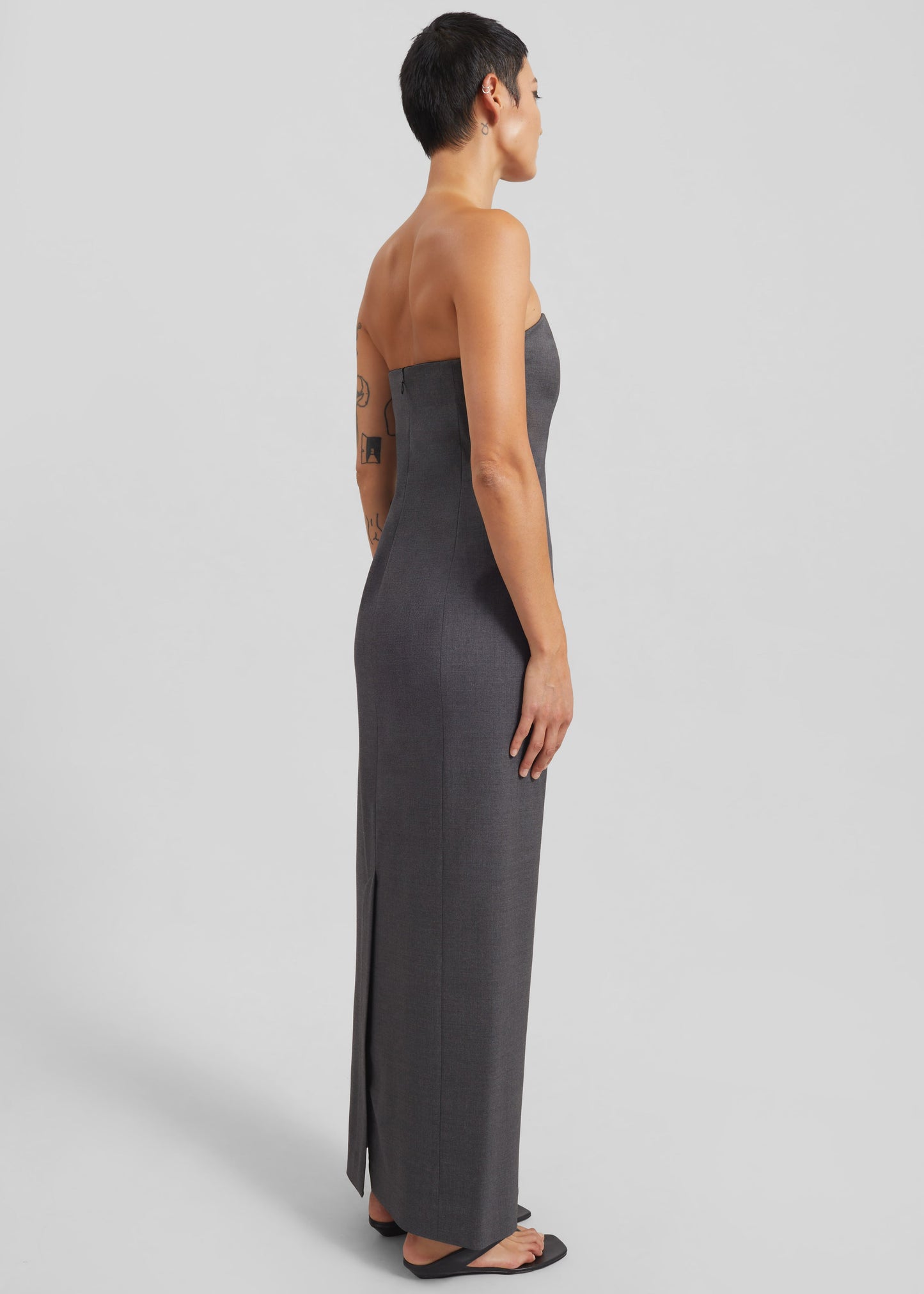 Loulou de Saison Shilo Bustier Maxi Dress - Anthracite Melange