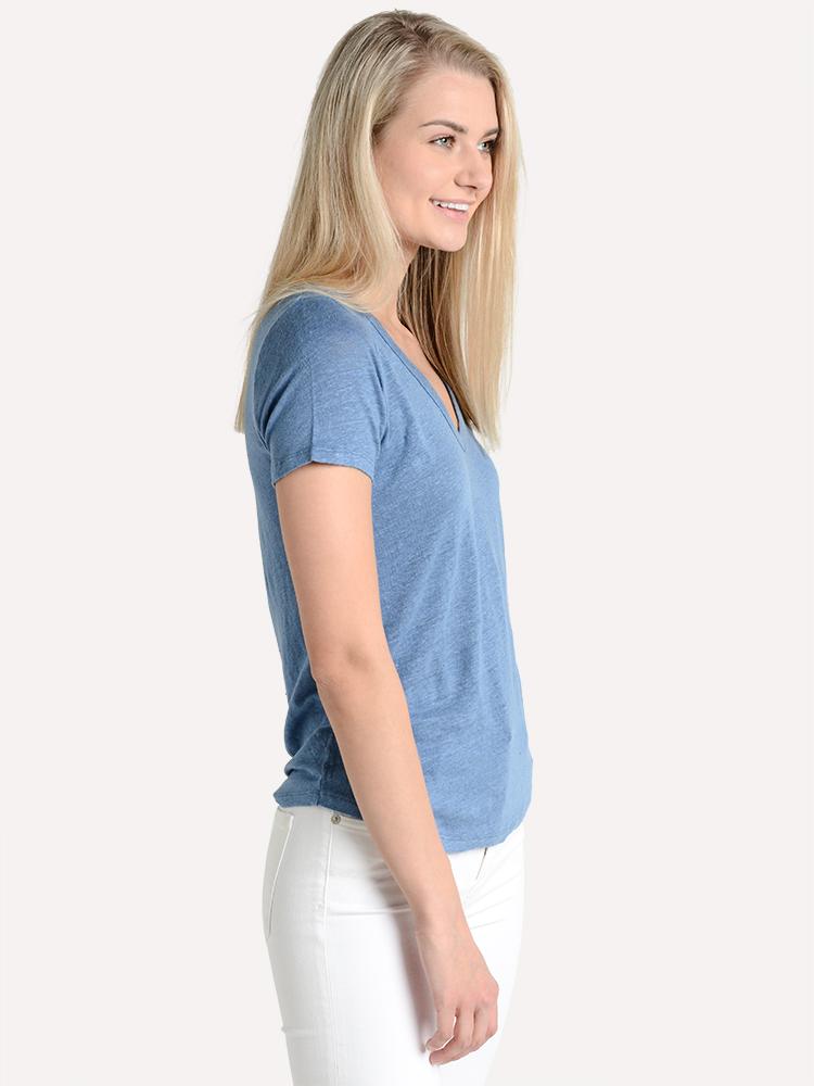 Hartford Women's V-Neck Linen Jersey Tee