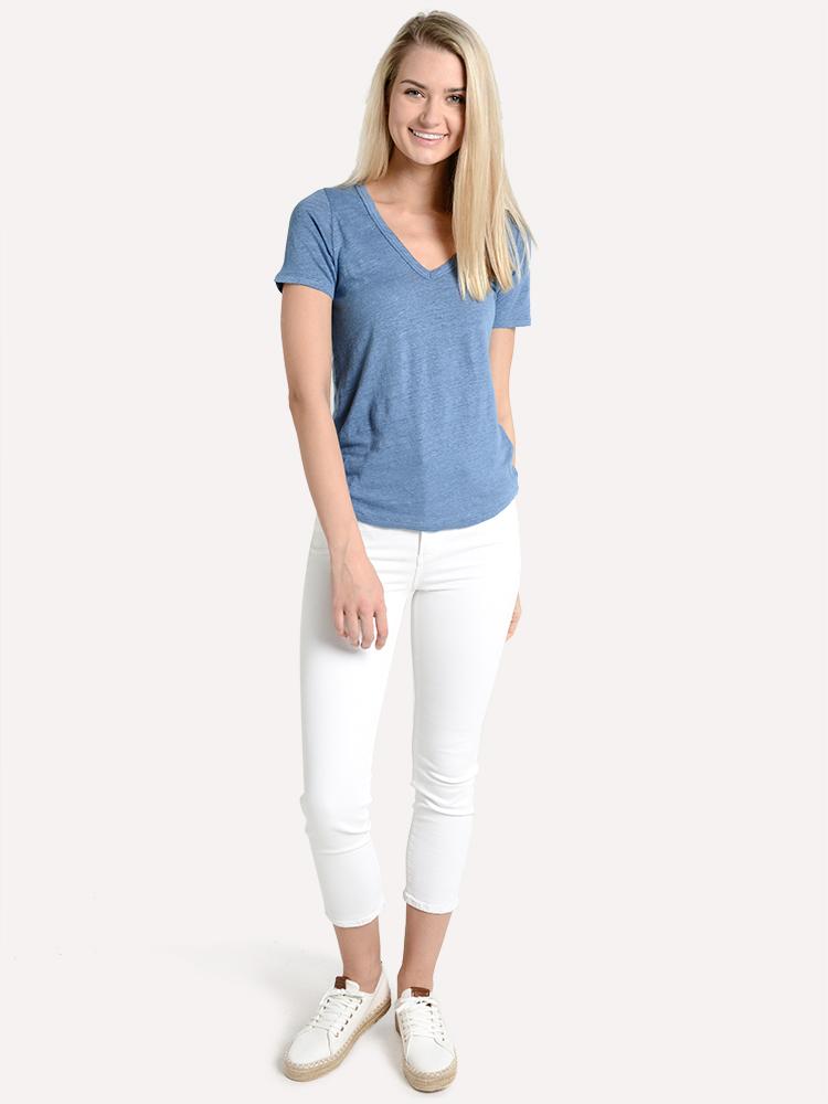 Hartford Women's V-Neck Linen Jersey Tee