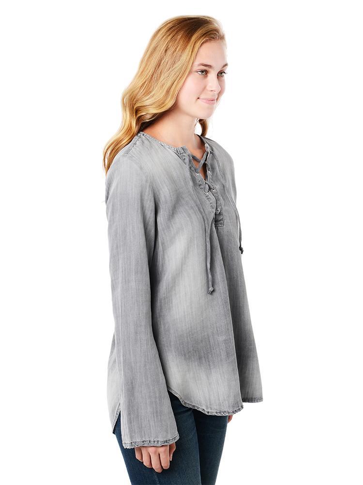 Bella Dahl Bell Sleeve Lace Up Top