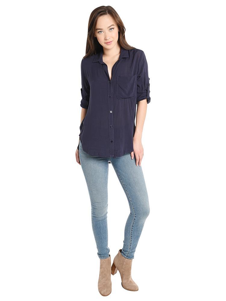 Bella Dahl Long Sleeve Shirt Tail Button Down Shirt