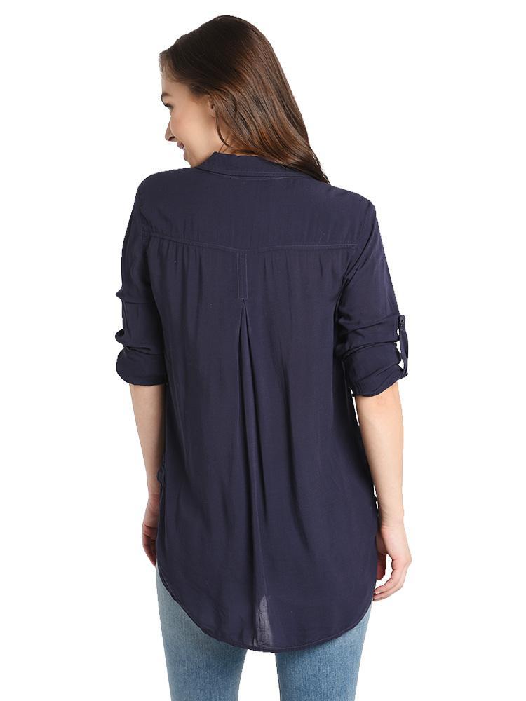 Bella Dahl Long Sleeve Shirt Tail Button Down Shirt