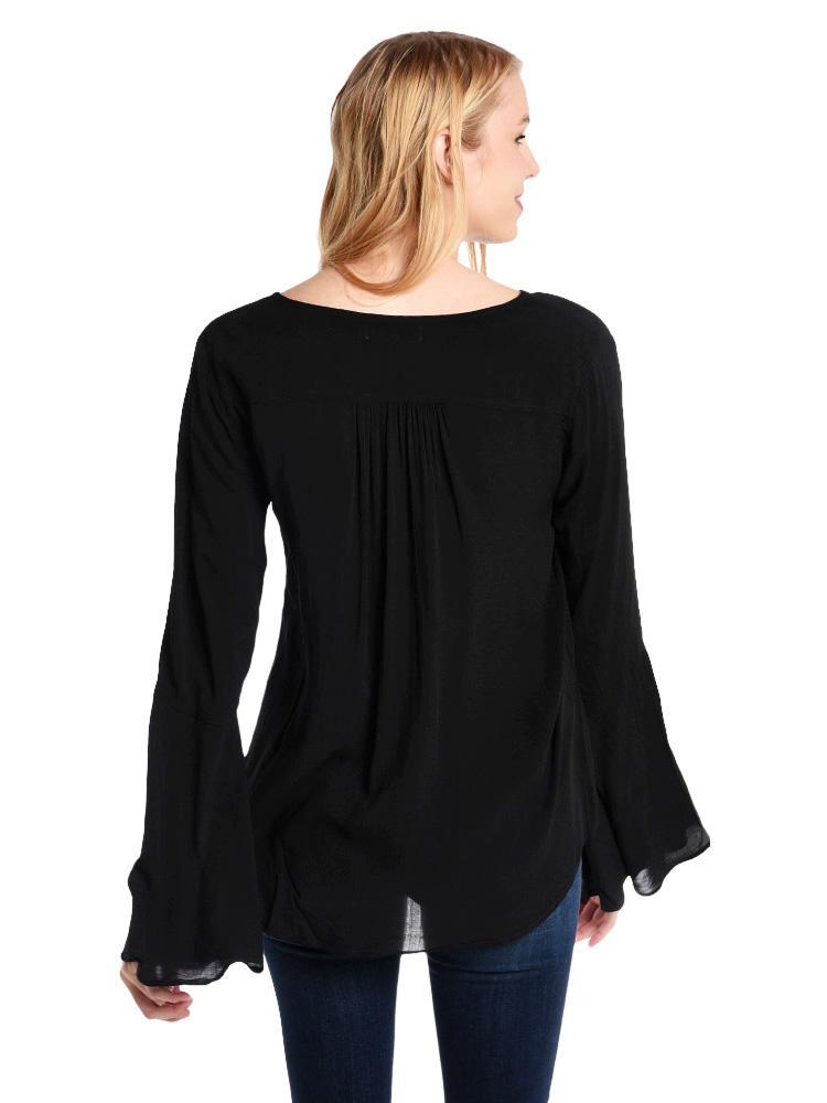 Bella Dahl Bell Sleeve V Neck Top