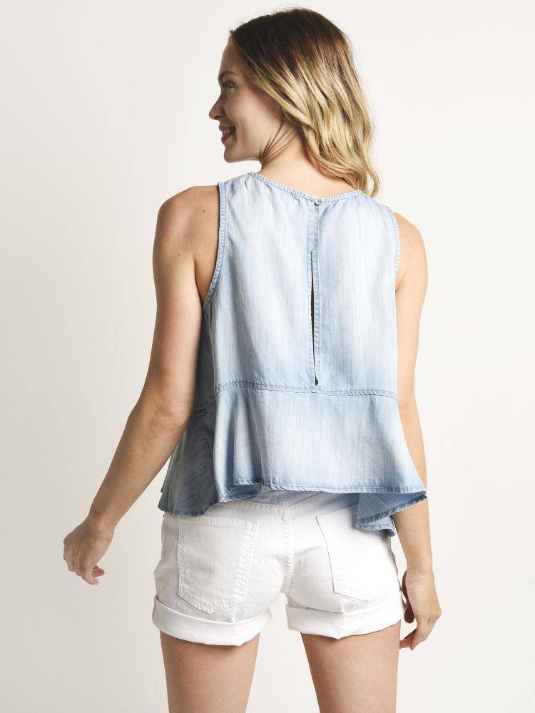 Bella Dahl Hi Lo Peplum Tank