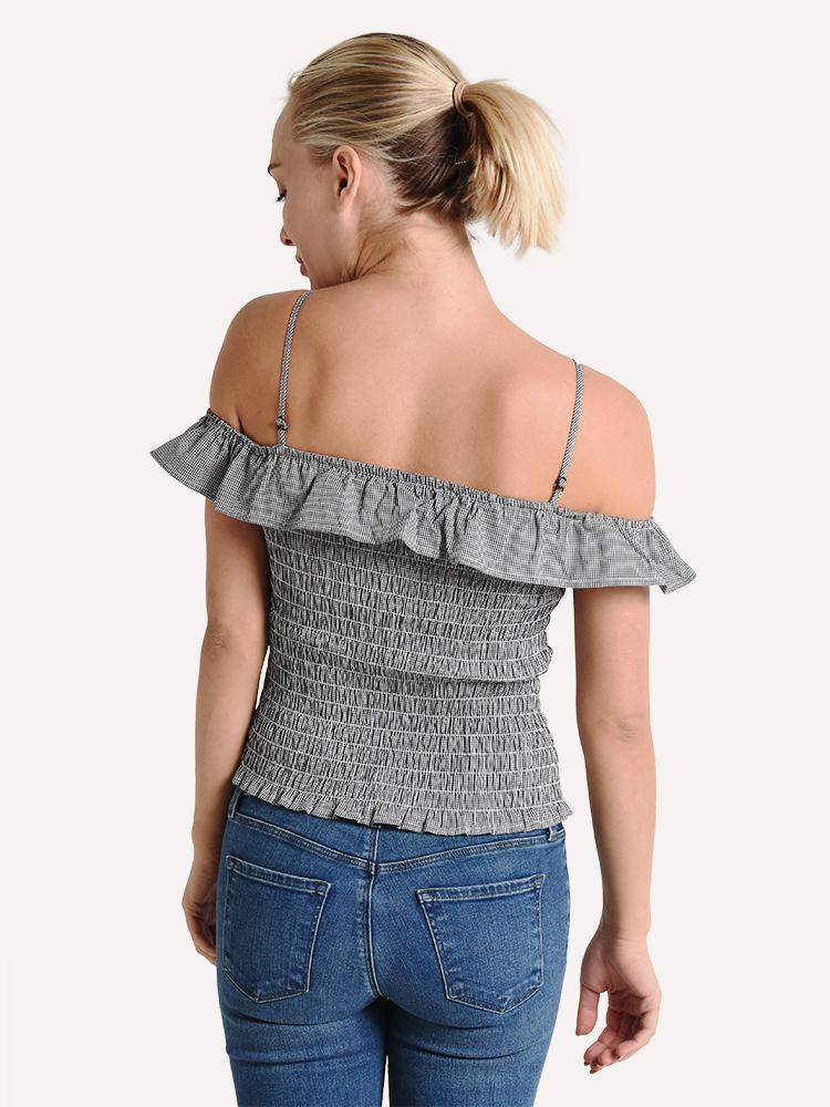 BB Dakota Chase Me Smocked Top