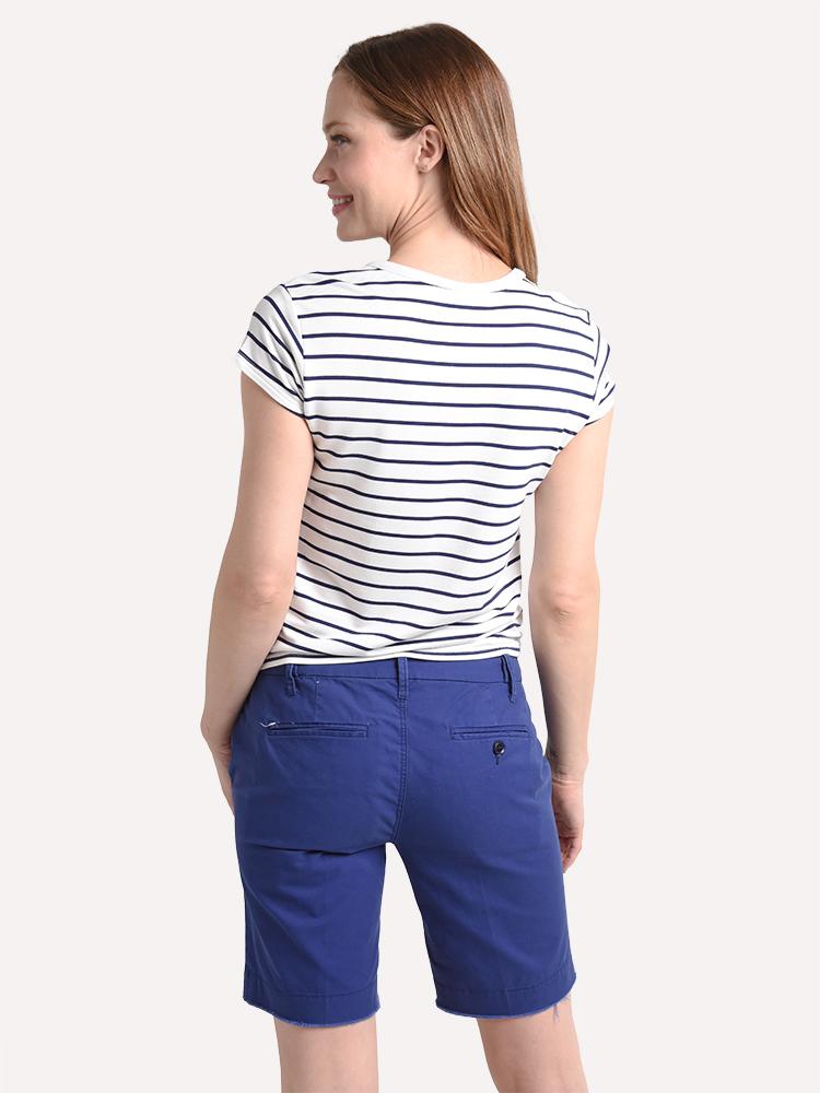 BB Dakota Stripes Ahoy Tie Front Top