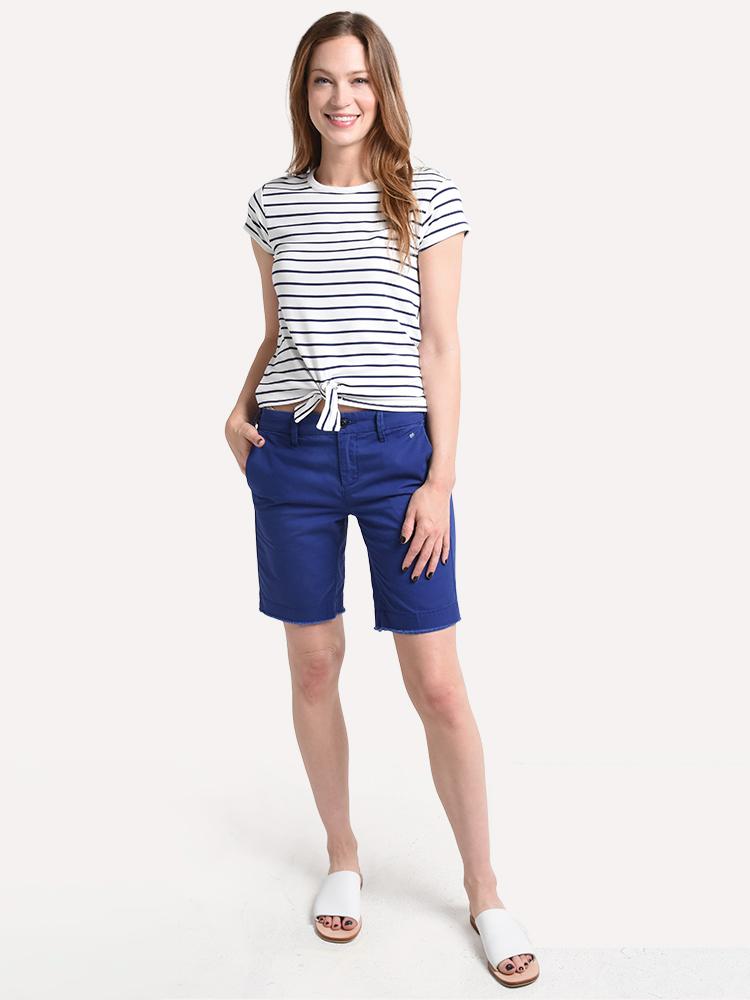 BB Dakota Stripes Ahoy Tie Front Top