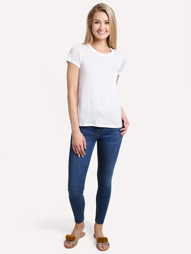 Chaser Linen Jersey Short Sleeve Basic Crew Neck Tee