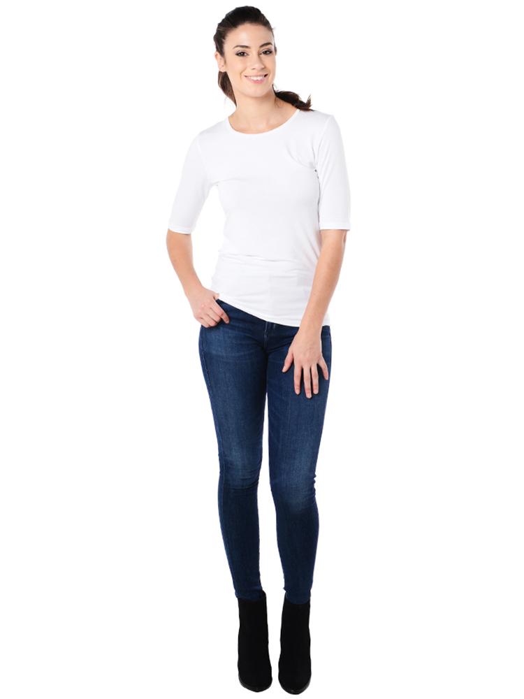 Majestic Elbow Sleeve Crew Neck Tee