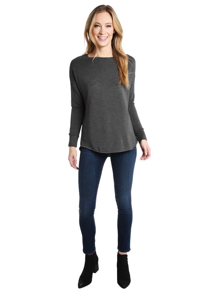 Majestic French Terry Long Sleeve Boatneck