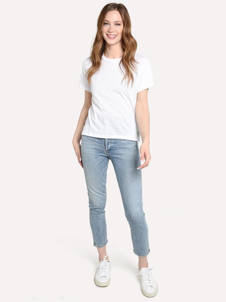 Monrow Women's Motif Studs Vintage Crew Tee