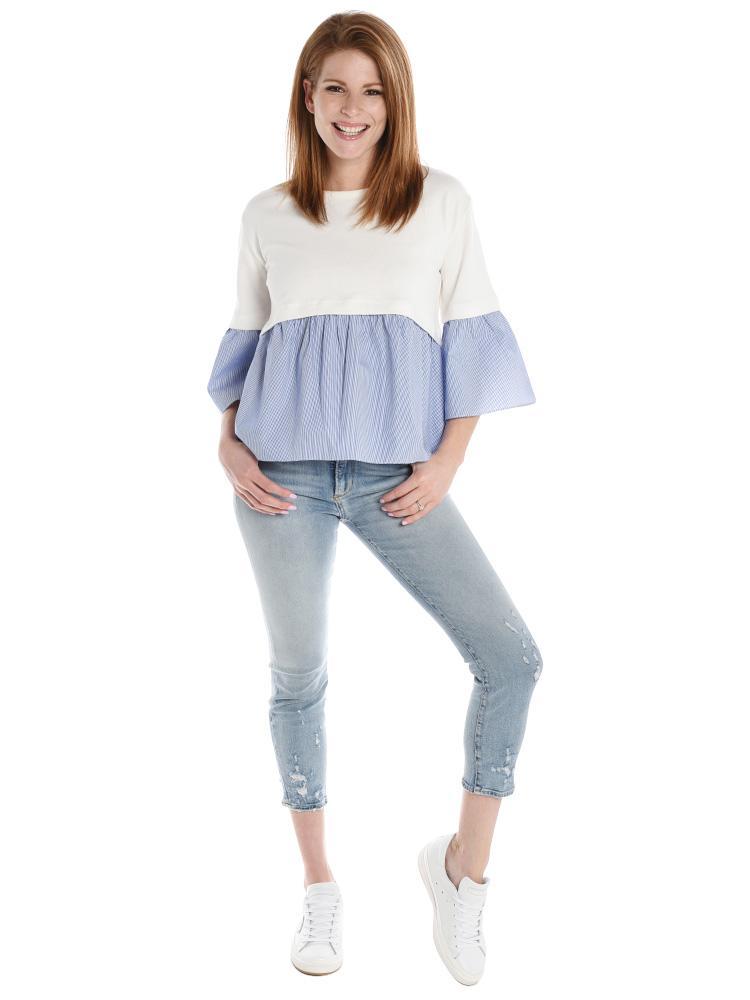 Kinly Layered Poplin Top