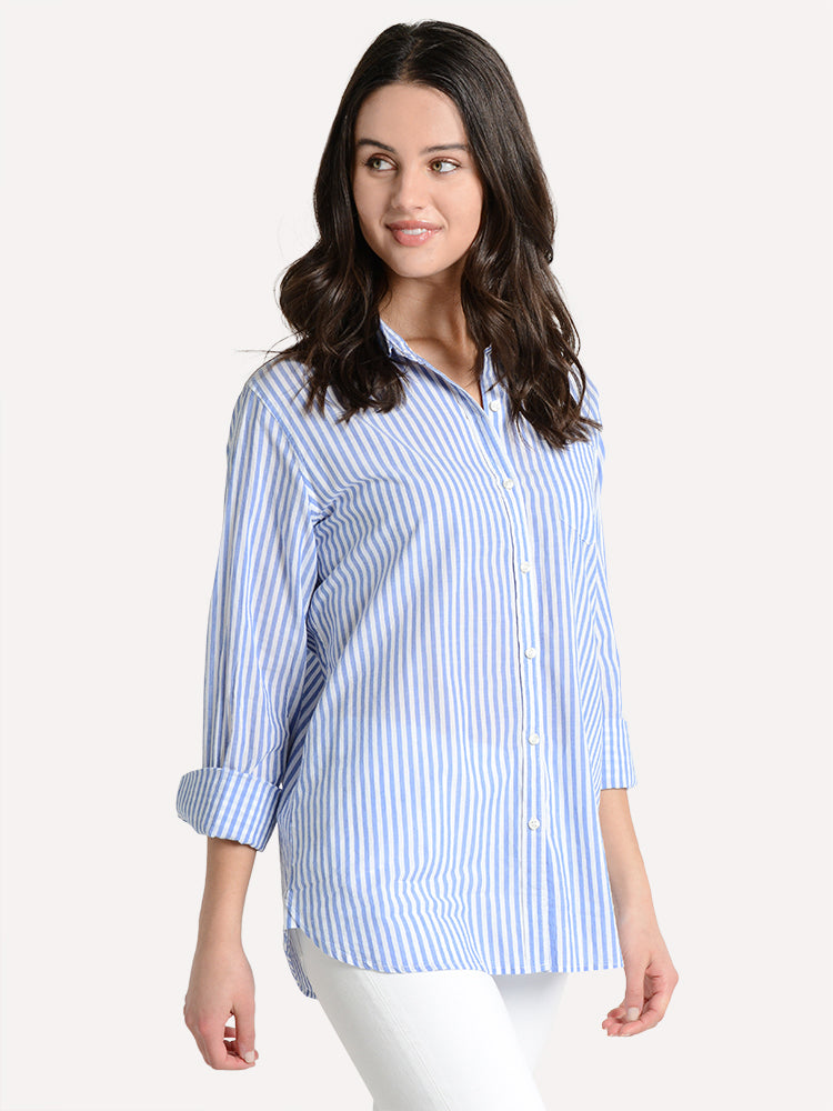Trovata Grace Classic Shirt Blue Stripe