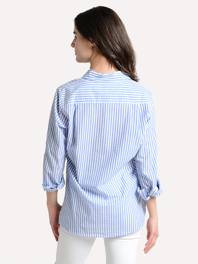 Trovata Grace Classic Shirt Blue Stripe