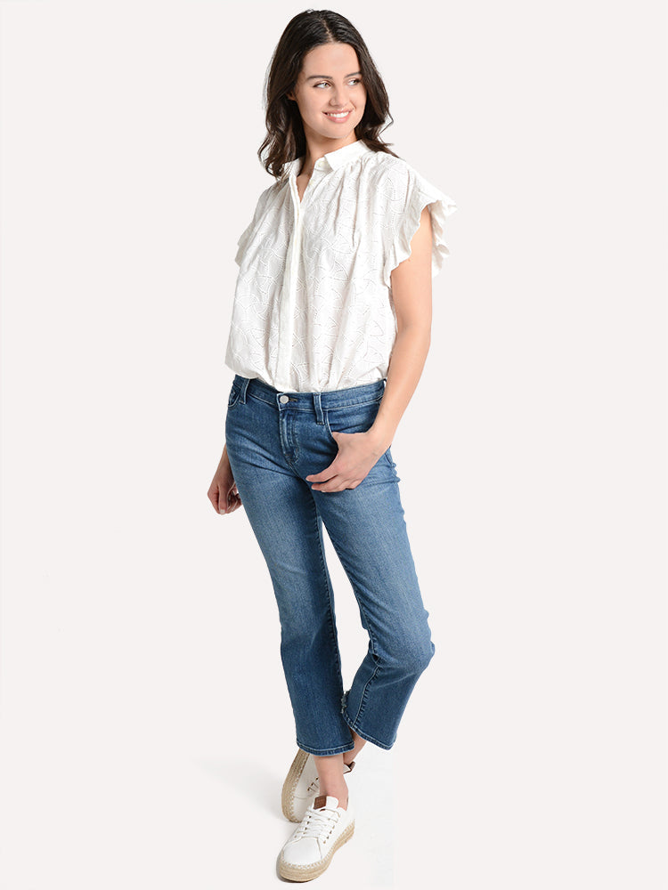 Trovata Marianne Ruffle Sleeve Top