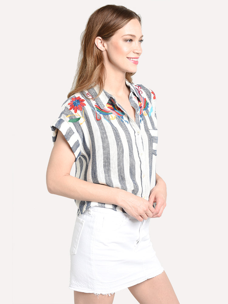 THML Embroidered Stripe Shirt